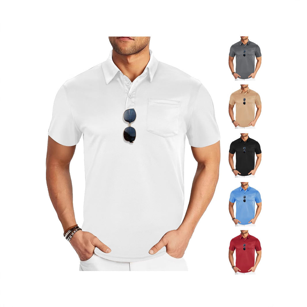 Men's functional polo shirt with chest pocket and breathable mesh structure Mune Fashion