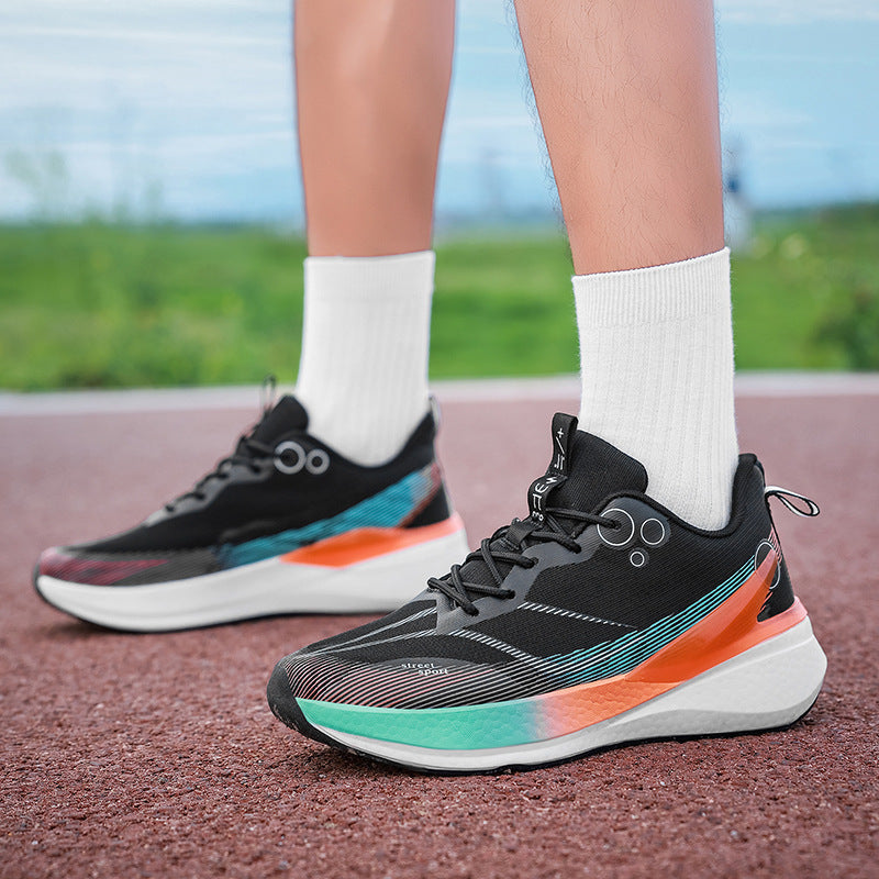 Unisex light street sneakers with breathable knitted upper material, reactive hollow core midsole and grippy profile outsole Mune Fashion