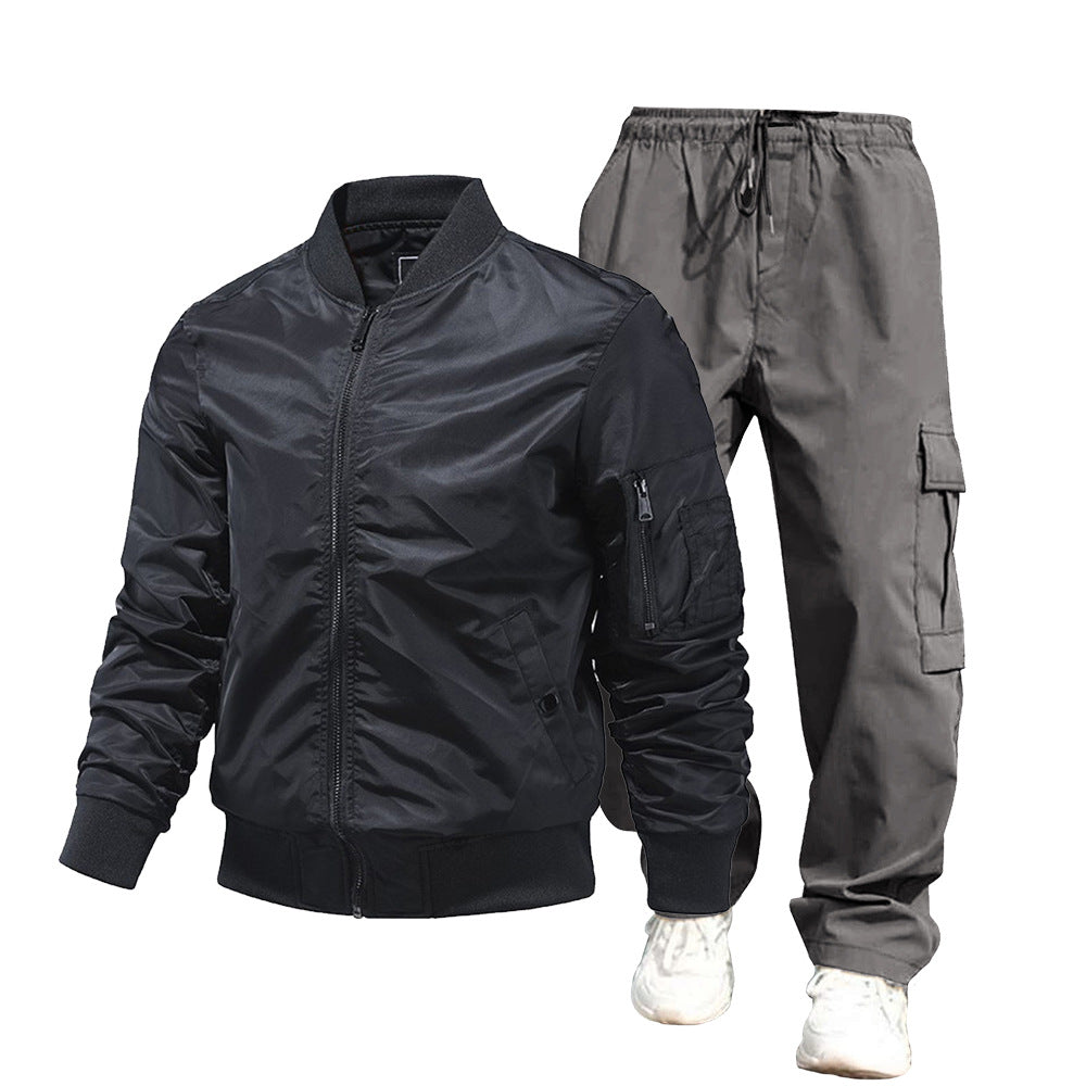 Men's Urban Bomber Jacket and Cargo Pants Set Mune Fashion