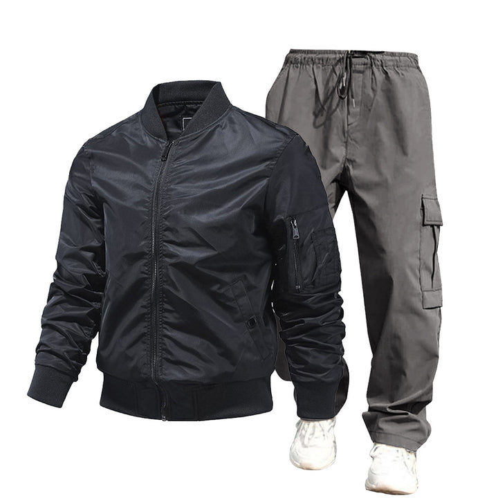 Men's Urban Bomber Jacket and Cargo Pants Set Mune Fashion