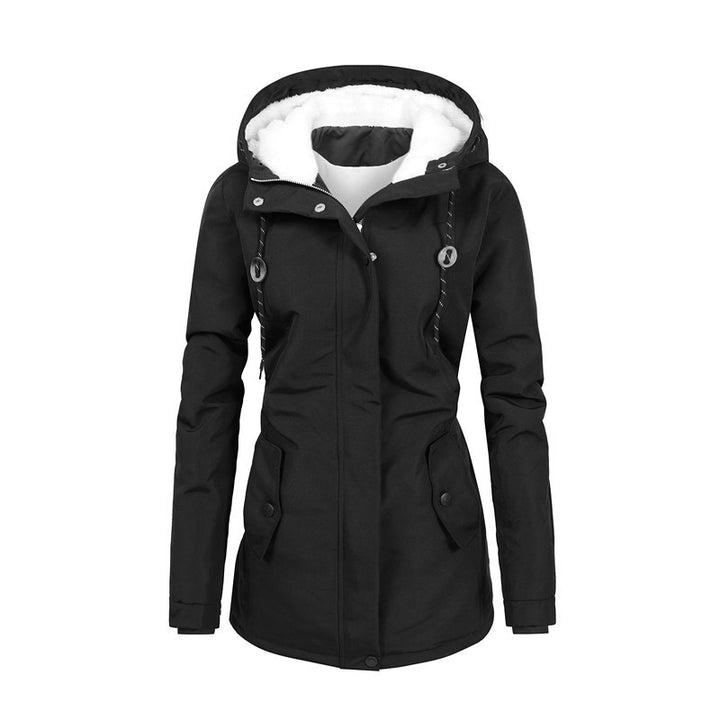 Women's Tailored Functional Parka with Teddy Lining, Hood and Drawstring Mune Fashion