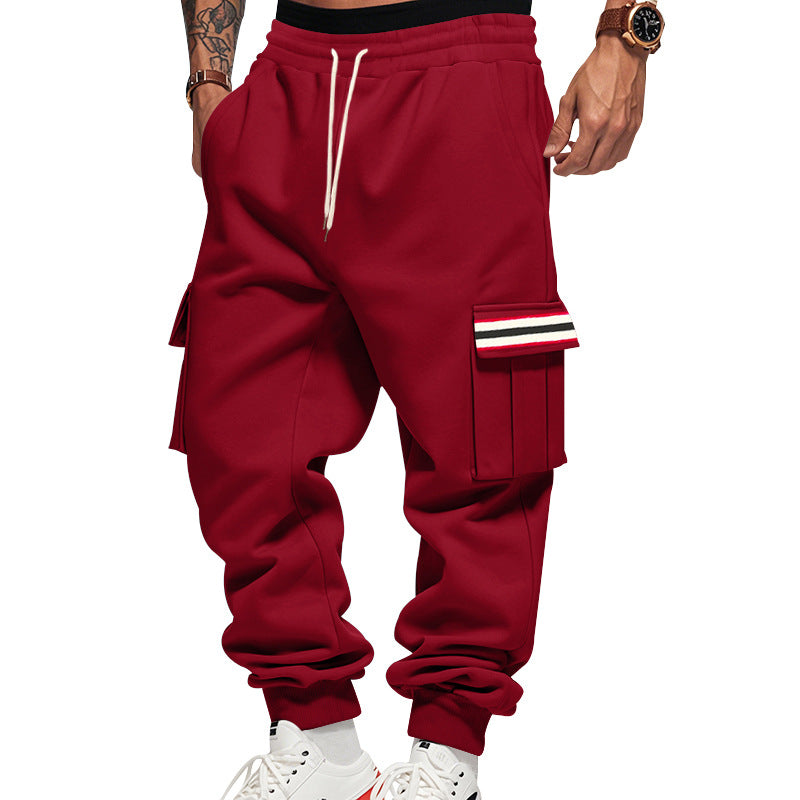 Men's Cargo Jogging Pants with Multiple Pockets and Drawstring Mune Fashion