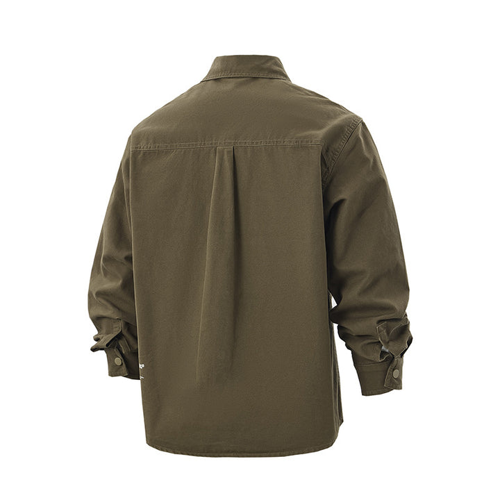 Men's overshirt jacket in workwear style with patch chest pockets and snap button closure Mune Fashion