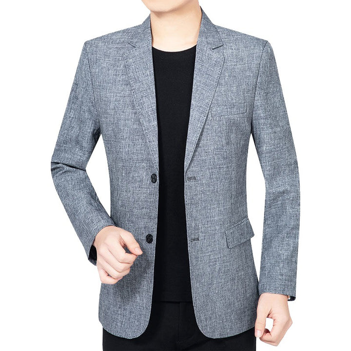 Men's Lightweight Blazer in Linen Look with Structured WMune Fashion Structure and Notch Lapel WMune Fashion