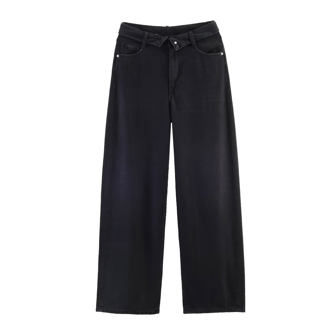 Women's high-waisted vintage jeans with destroyed effects Mune Fashion