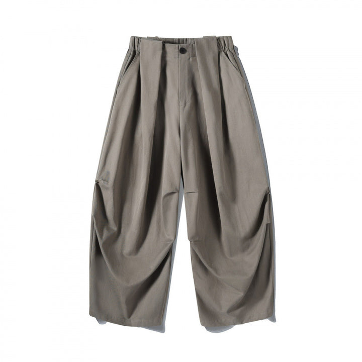 Men's wide-cut pleat-front trousers with cropped leg length Mune Fashion
