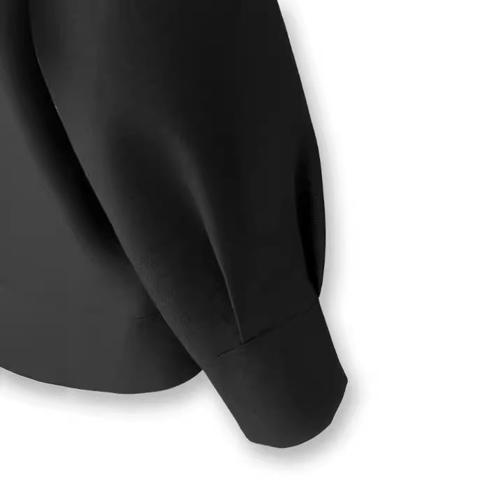 Women Oversize collarless blazer jacket with contrast piping & flap pockets Mune Fashion