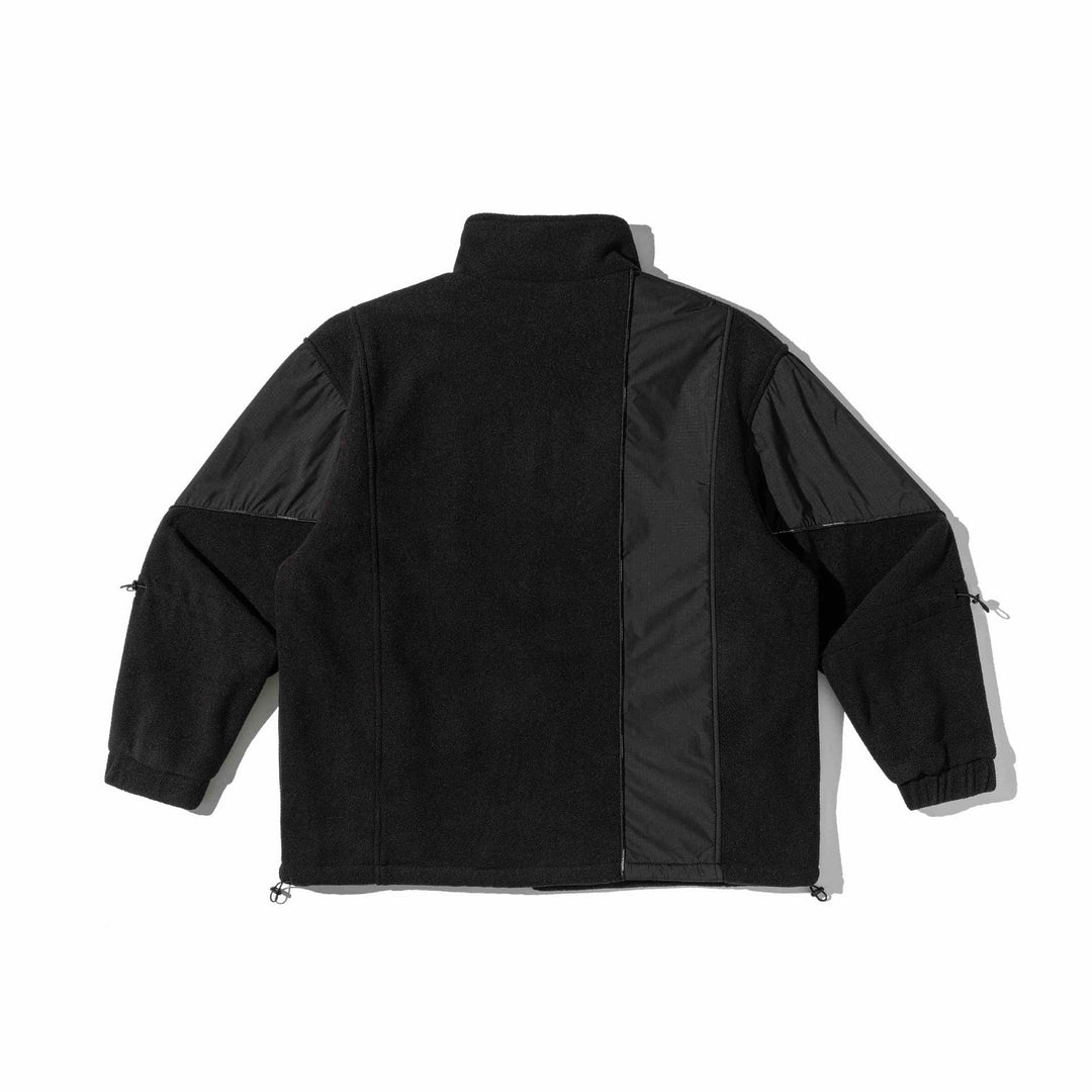 Unisex Short Cut Technical Fleece Utility Jacket with High Stand-Up Collar and Multifunctional Pockets Mune Fashion