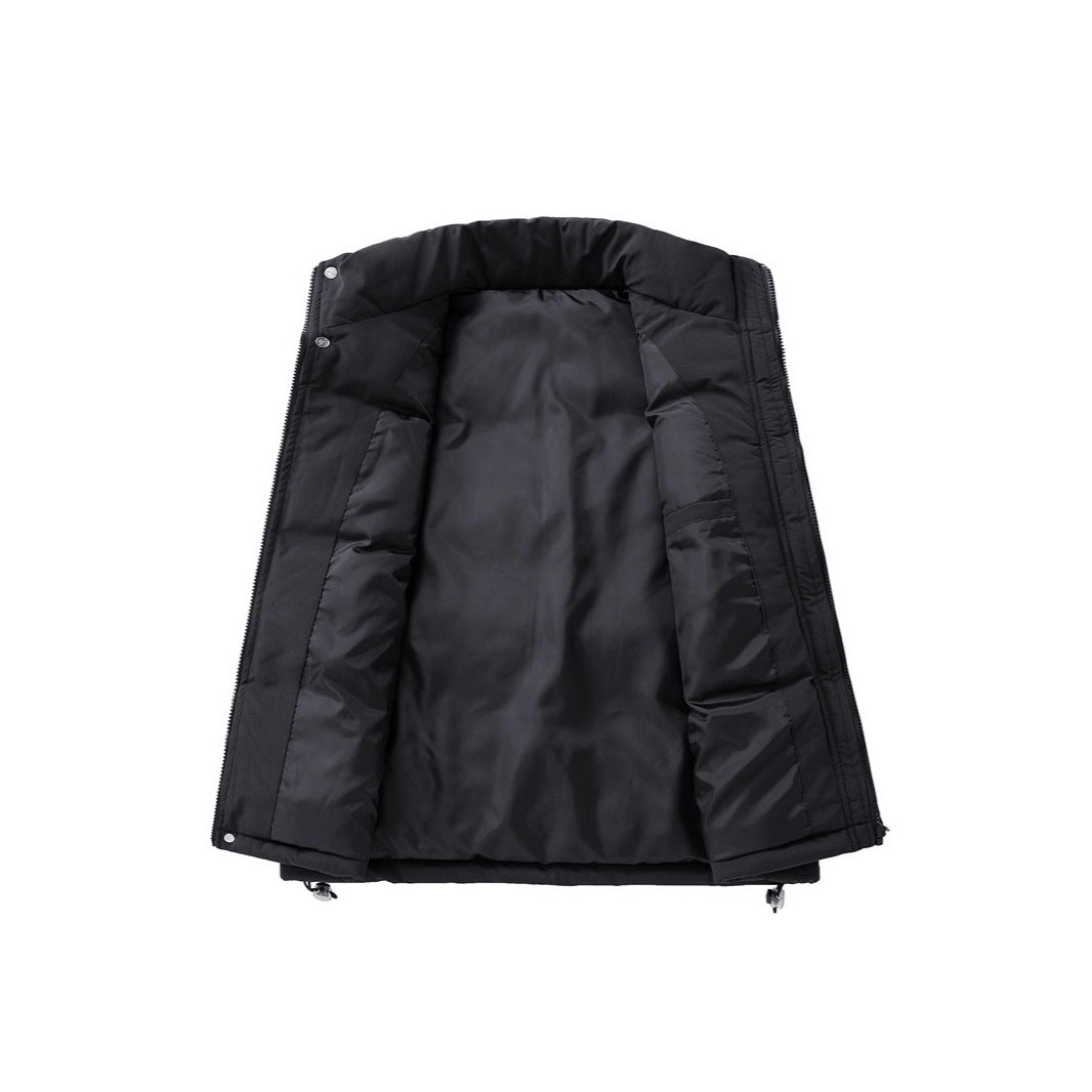 Men's Sleeveless Thermal Padded Vest with Windproof Outer Shell and Hollow Fiber Filling Mune Fashion