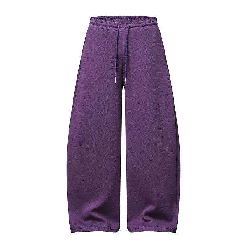 Women's palazzo sweatpants with high elastic waistband, drawstring and extra wide leg Mune Fashion