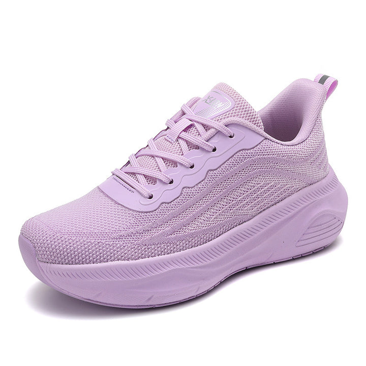 Women's breathable running trainers with thick cushioned wedge sole and comfort insole Mune Fashion