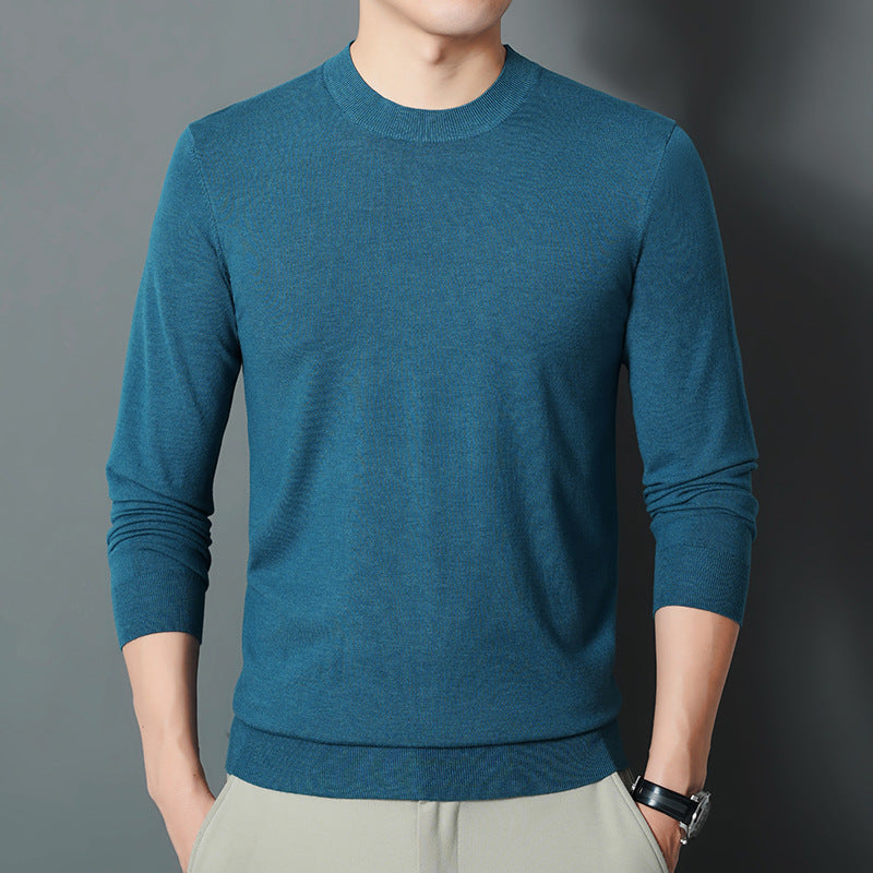 Men's fine round neck sweater made of fine knit with a narrow silhouette Mune Fashion
