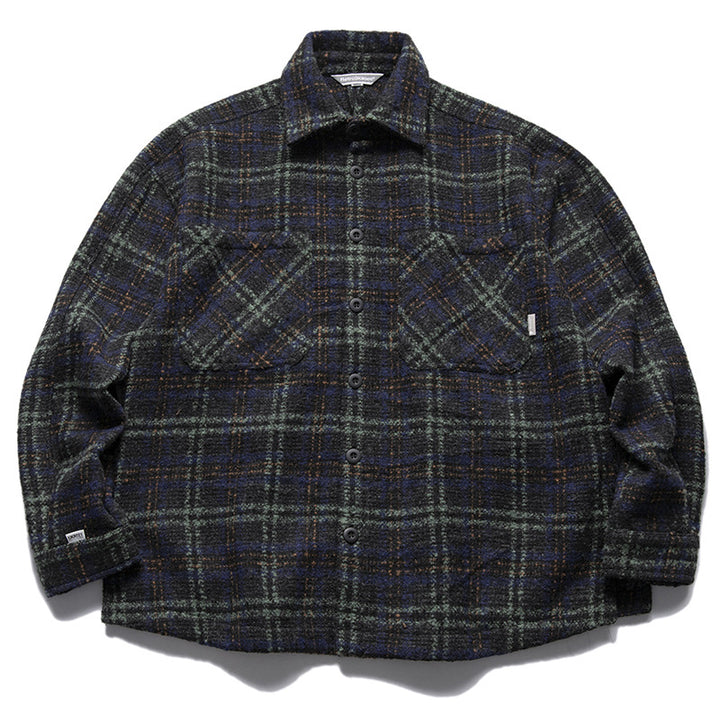 Unisex Karo Overshirt made of wool blend with applied chest pockets Mune Fashion