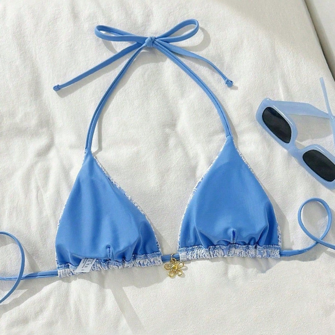 Women Flower-Decorated Bikini Set Mune Fashion
