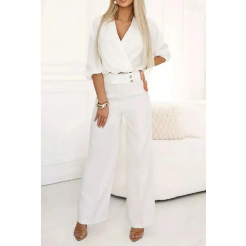 Women elegant jumpsuit with wide legs Mune Fashion