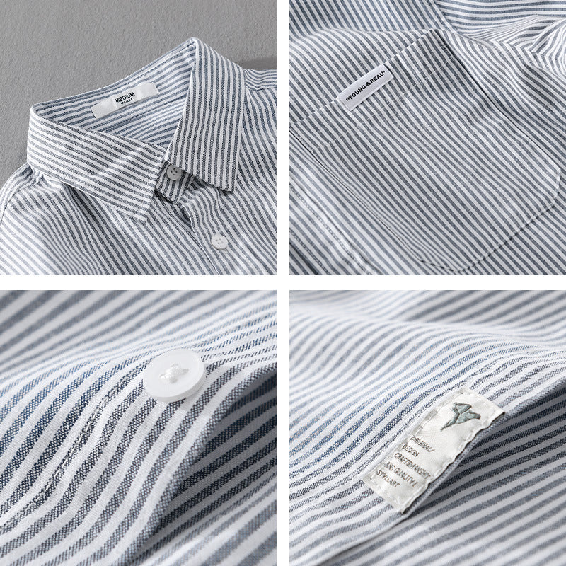 Men's Fine Cord Shirt in Overshirt Style with Chest Pocket, Relaxed Fit and Fine Wave Texture Mune Fashion