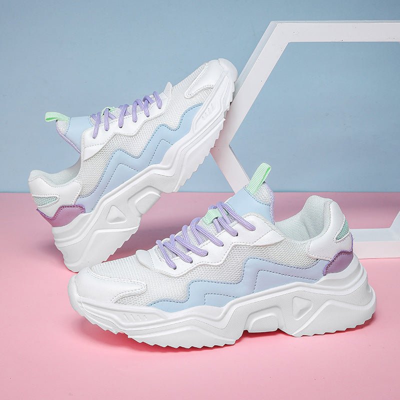 Unisex nan chunky sports sneaker with thick profile sole and breathable mesh fabric Mune Fashion