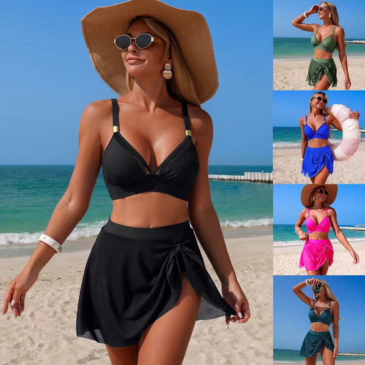 Women's bikini set with elegant wrap skirt Mune Fashion