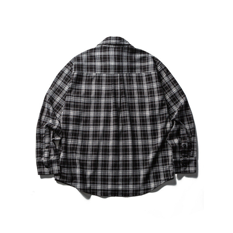 Men's Boxy Check Work Shirt made of soft flannel with double breast pockets Mune Fashion