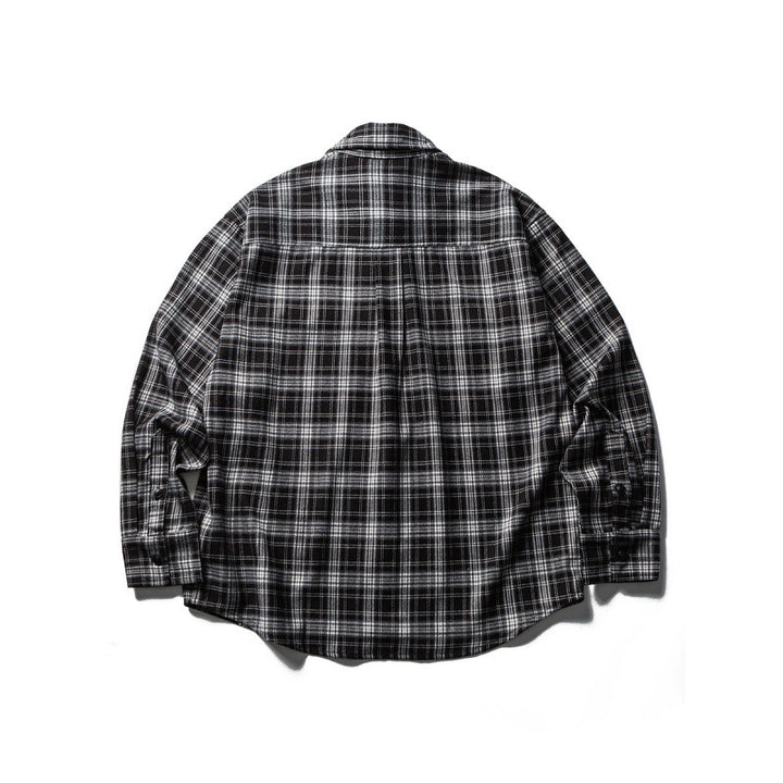 Men's Boxy Check Work Shirt made of soft flannel with double breast pockets Mune Fashion