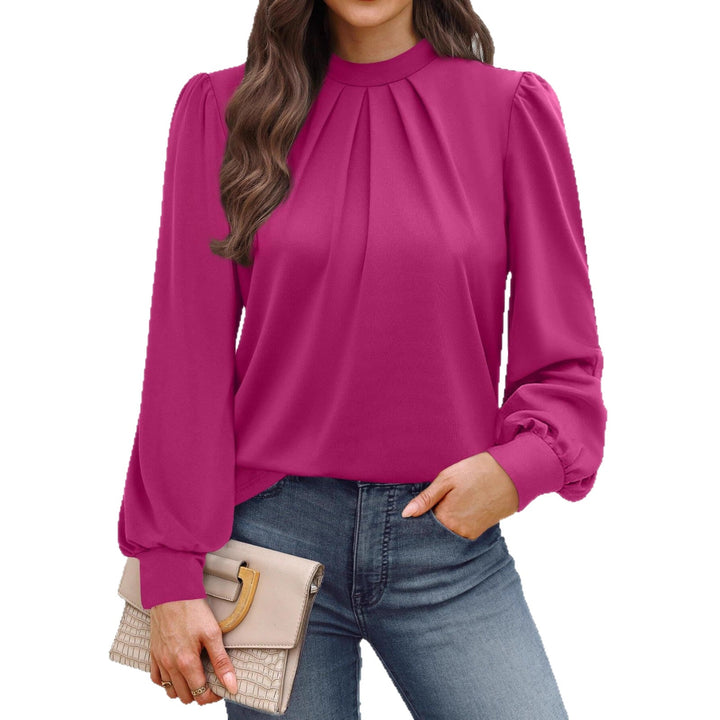 Ladies Elegant Blouse with Puff Sleeves Mune