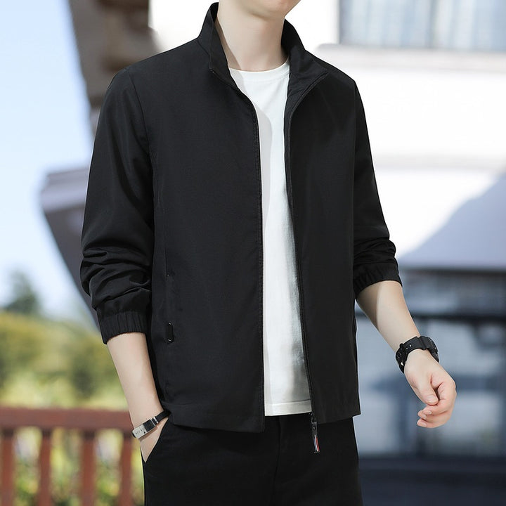 Men's Lightweight Transition Jacket with Stand-Up Collar Mune Fashion