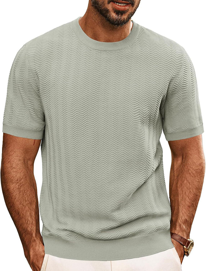 Men's structured round neck T-shirt Mune Fashion