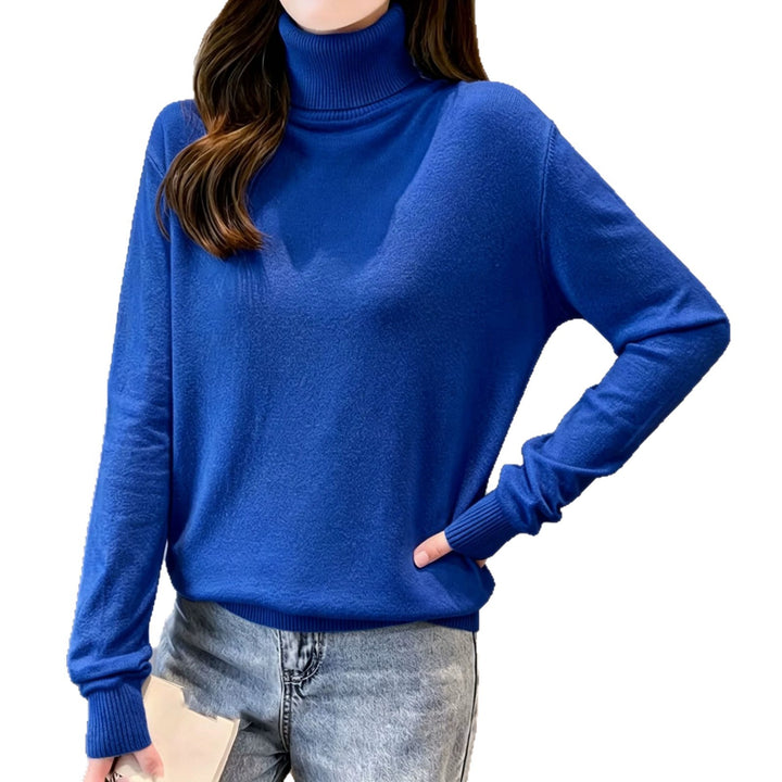 Women's turtleneck sweater with dropped fit and ribbed cuffs Mune Fashion