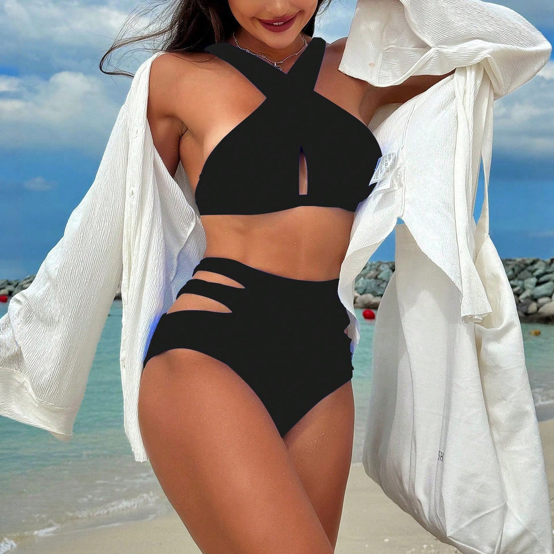 Women's High-Cut Bikini with Stylish Cut-Outs Mune Fashion