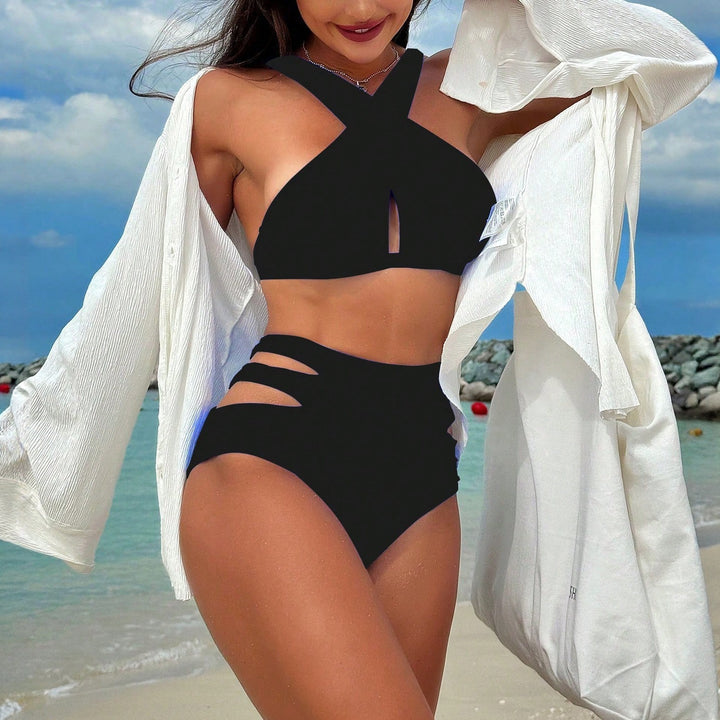 Women's High-Cut Bikini with Stylish Cut-Outs Mune Fashion