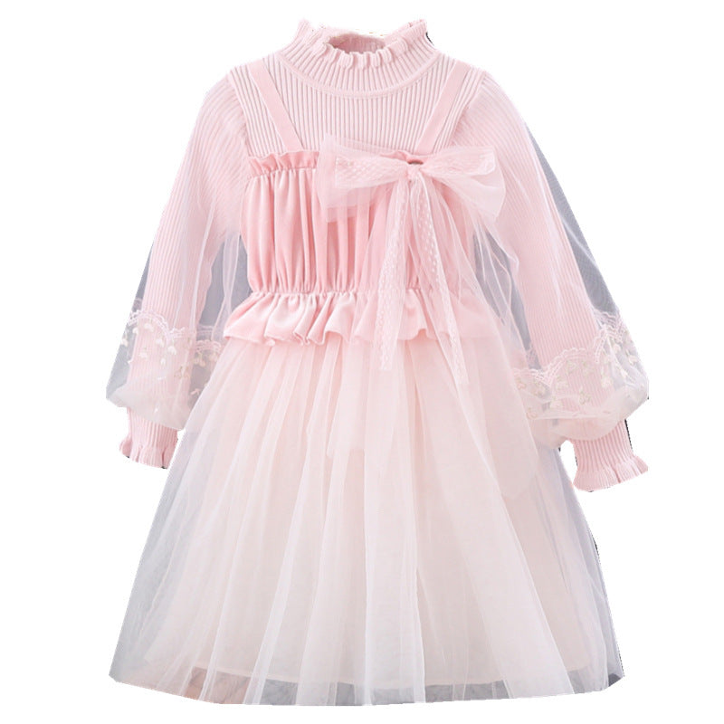 Girls party tulle dress with lace details Mune Fashion