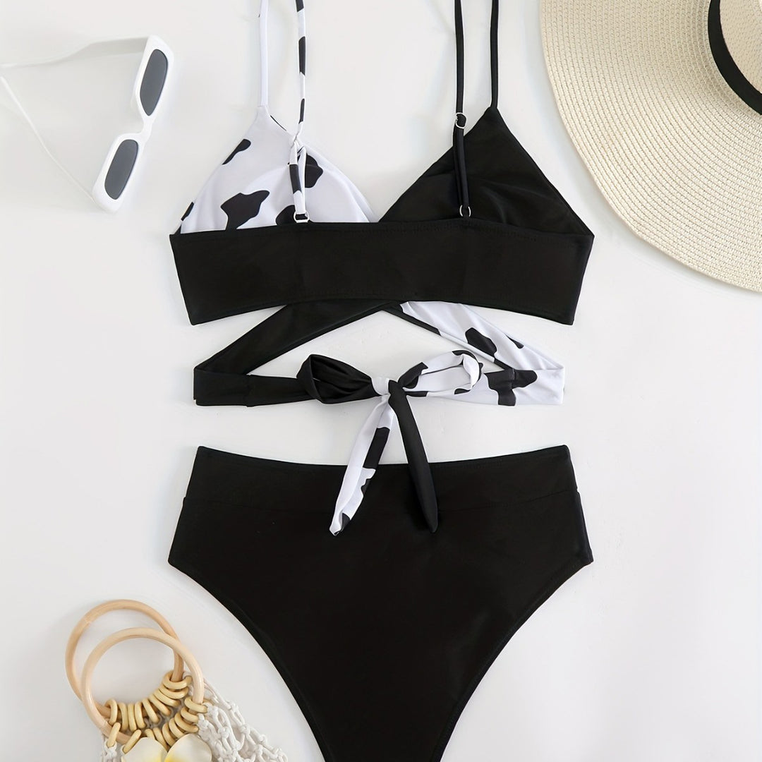 Women Triangle Bikini with sporty knot design Mune Fashion