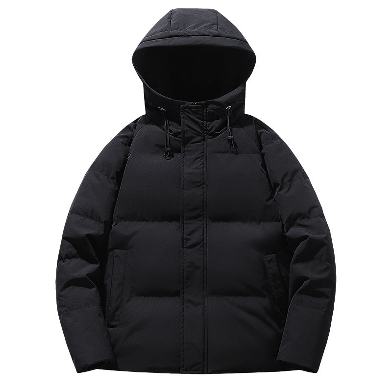 Men's Padded Hooded Transition Jacket with Thermo Filling and High Standing Collar Mune Fashion