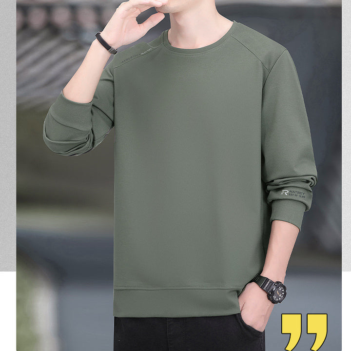 Men's performance sweatshirt with warming inner lining and minimalist round neckline Mune Fashion