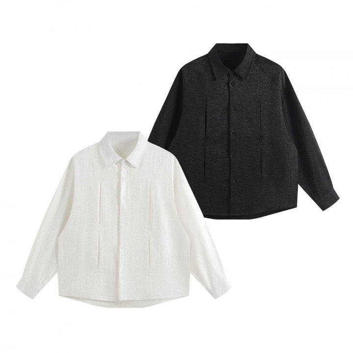 Women Oversized Textured Shirt with Concealed Button Placket and Boxy Silhouette Mune Fashion