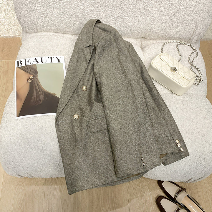 Women Elegant Double-Breasted Blazer Mune Fashion