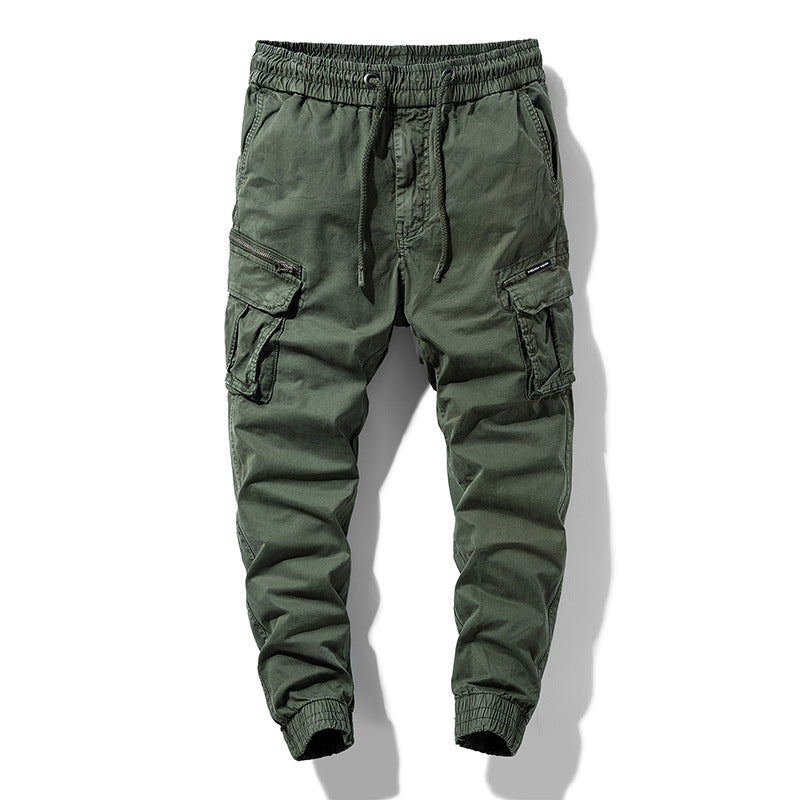 Herren Cargo-Joggerhose mit Tunnelzug, Multifachtaschen und geripptem Knöchelabschluss Mune Fashion
