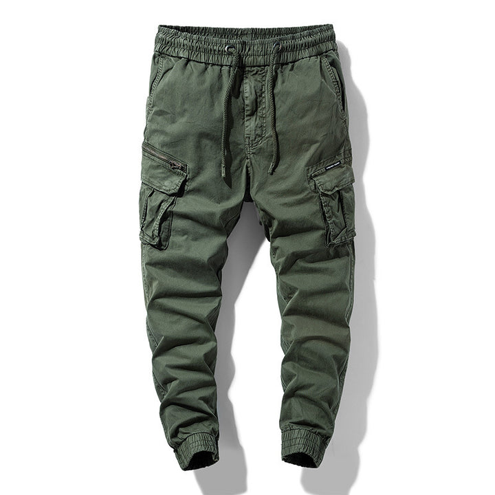 Herren Cargo-Joggerhose mit Tunnelzug, Multifachtaschen und geripptem Knöchelabschluss Mune Fashion