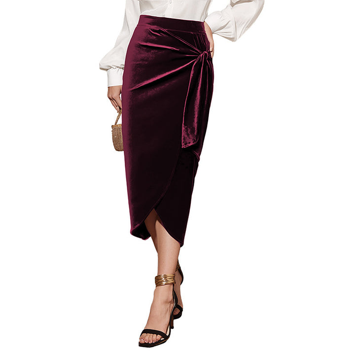 Ladies Elegant Wrap Skirt with Sashes Mune Fashion