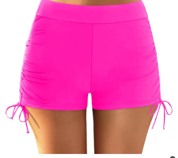 Women's figure-flattering swim shorts with gathering and side lacing Mune Fashion