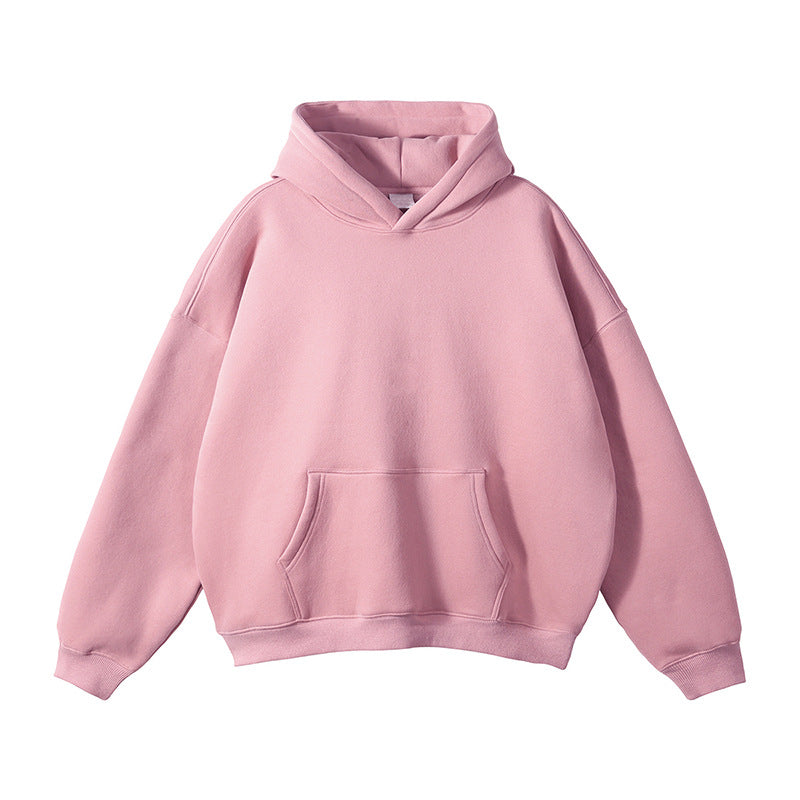 Unisex Simple Oversized Hoodie with Soft Fleece Inner Side and Deep Raglan Seam Mune Fashion