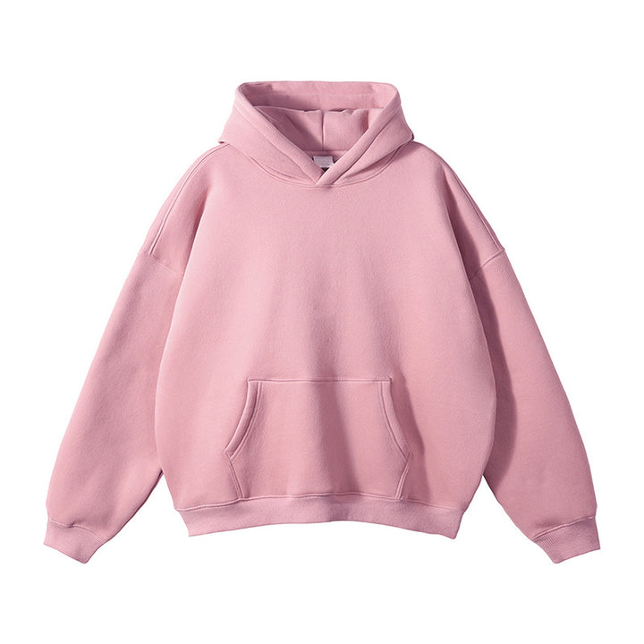 Unisex Simple Oversized Hoodie with Soft Fleece Inner Side and Deep Raglan Seam Mune Fashion