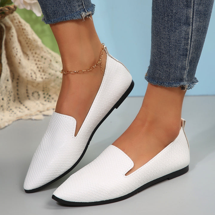 Women's o flexible wedge slippers with snake embossing, cushioned comfort footbed, and non-slip rubber sole Mune Fashion