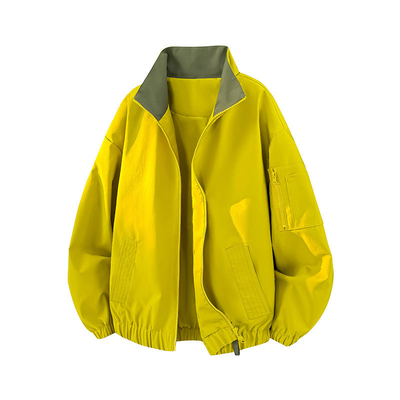 Women's Fashion Transitional Jacket with High Collar and Practical Pockets Mune Fashion