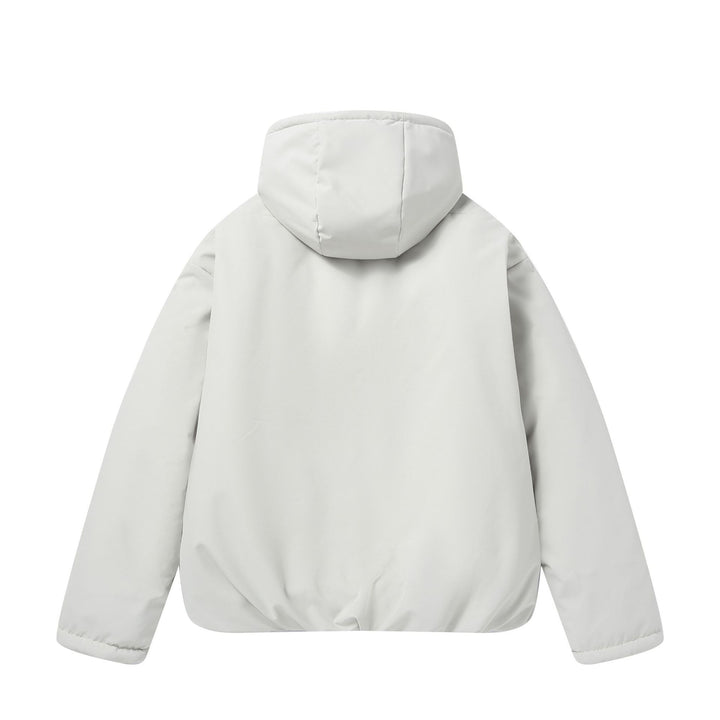 Unisex Short Boxy Weatherproof Puffer Jacket with Hood and Sealed Zippers Mune Fashion