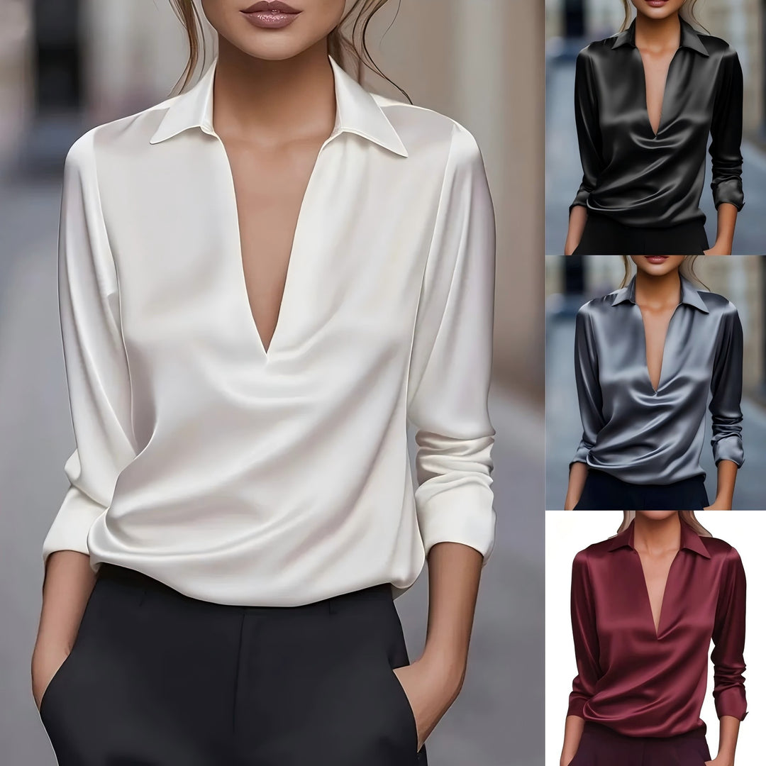 Women's Elegant and Silky Blouse Mune Fashion