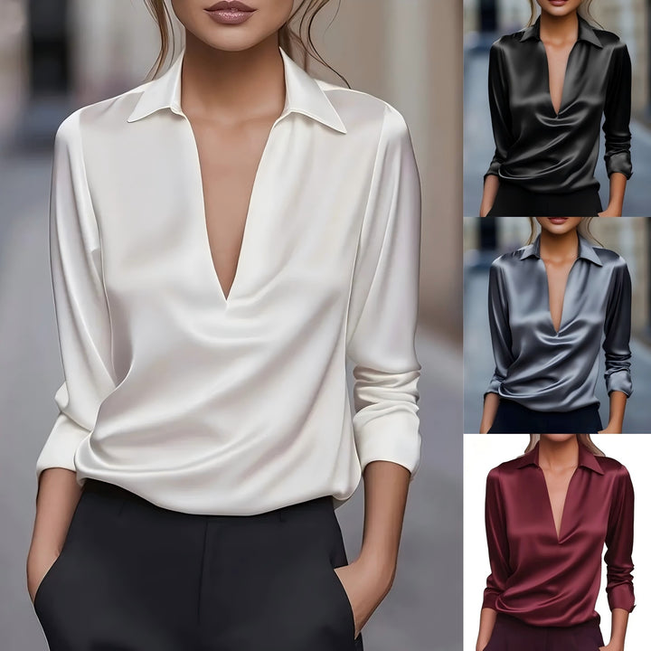 Women's Elegant and Silky Blouse Mune Fashion