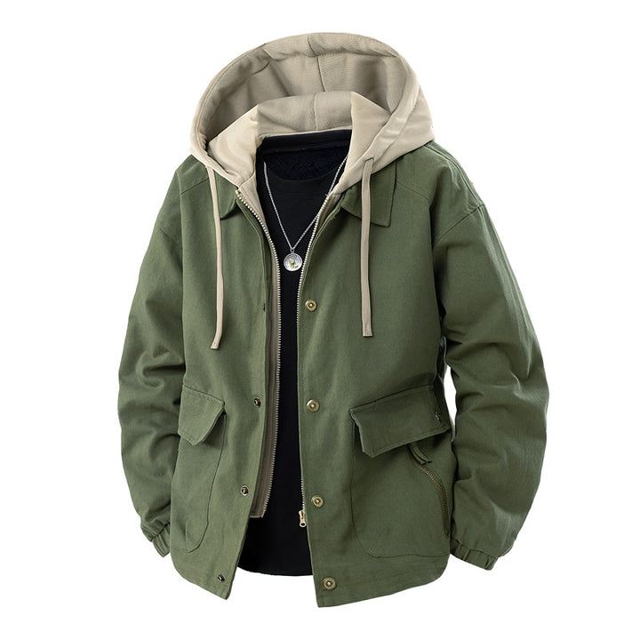 Men's Modern Utility Jacket with Removable Hood Mune Fashion