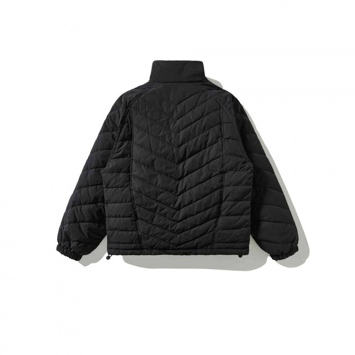 Unisex Padded Quilted Jacket with High Collar, Drawstring Hem and Elastic Cuffs Mune Fashion