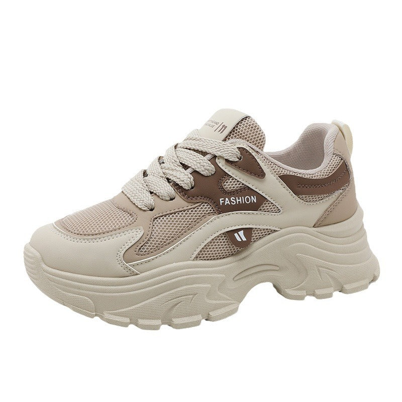 Women's Fashionable Chunky Sneakers with Breathable Mesh Upper and Comfortable Cushioning Mune Fashion